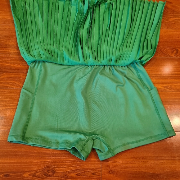 LA+IMAGE Green Athletic Pleated Skort Size Large - Picture 5 of 9
